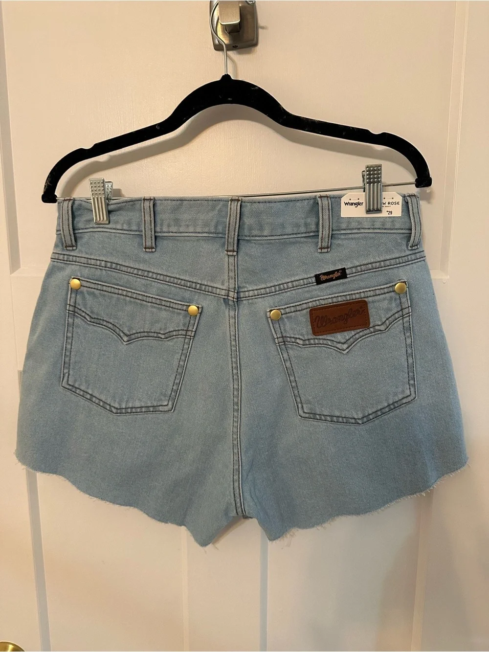 Wrangler x Yellow Rose Light Blue Denim Cutoff Shorts brand new with tags